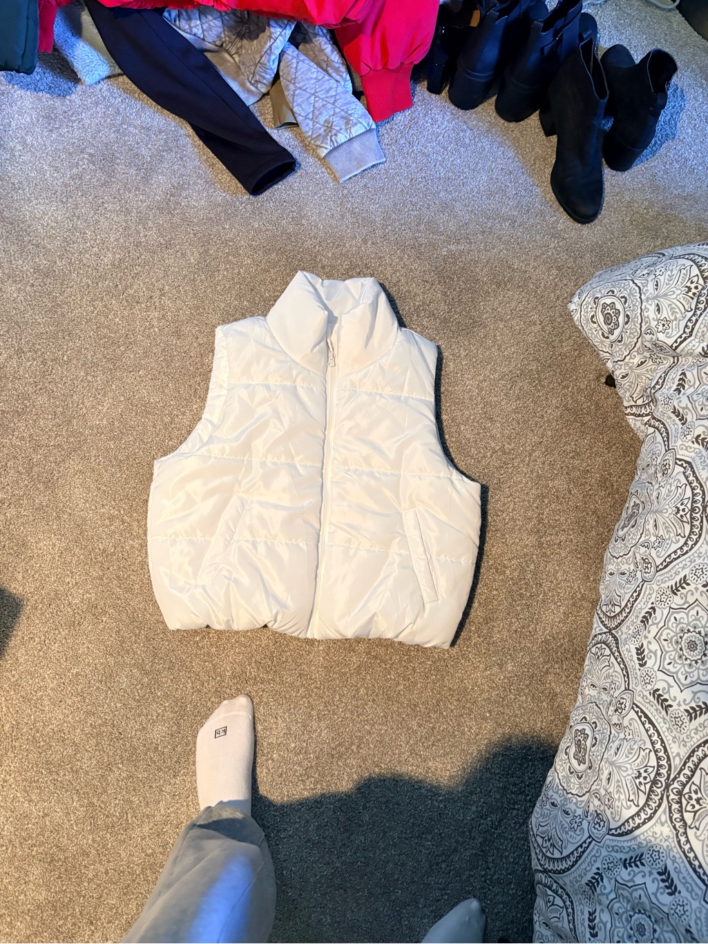 White Puffer Vest